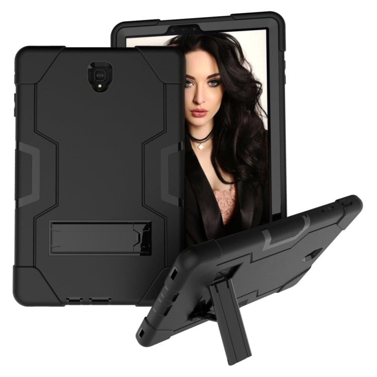 For Galaxy Tab S4 10.5 T830 Contrast Color Silicone + PC Combination Case with Holder