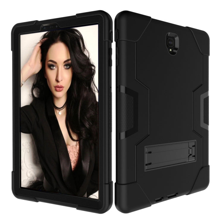 For Galaxy Tab S4 10.5 T830 Contrast Color Silicone + PC Combination Case with Holder
