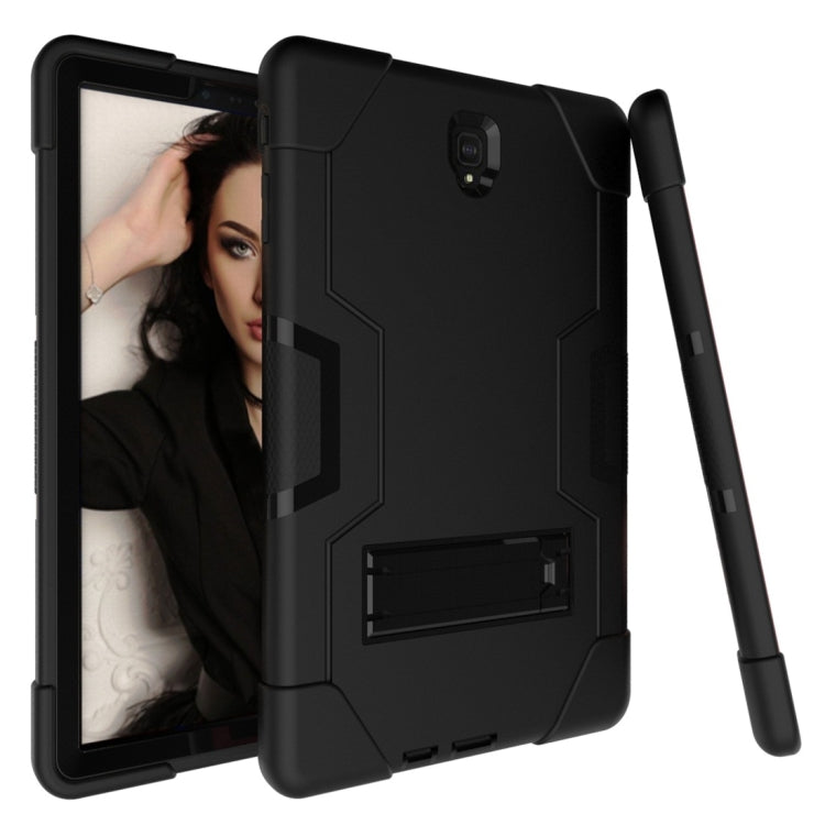 For Galaxy Tab S4 10.5 T830 Contrast Color Silicone + PC Combination Case with Holder