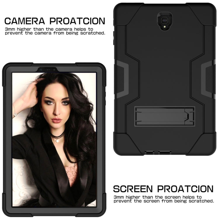 For Galaxy Tab S4 10.5 T830 Contrast Color Silicone + PC Combination Case with Holder