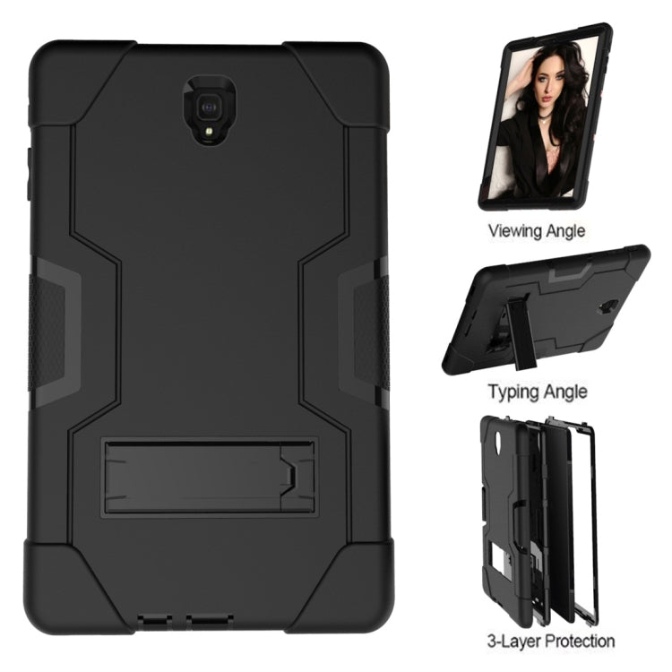 For Galaxy Tab S4 10.5 T830 Contrast Color Silicone + PC Combination Case with Holder