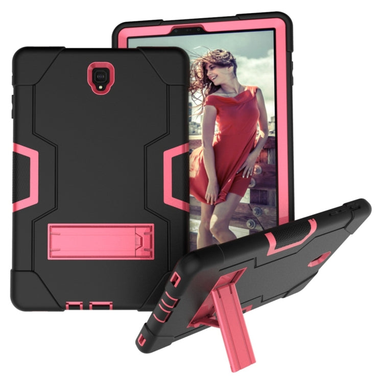 For Galaxy Tab S4 10.5 T830 Contrast Color Silicone + PC Combination Case with Holder