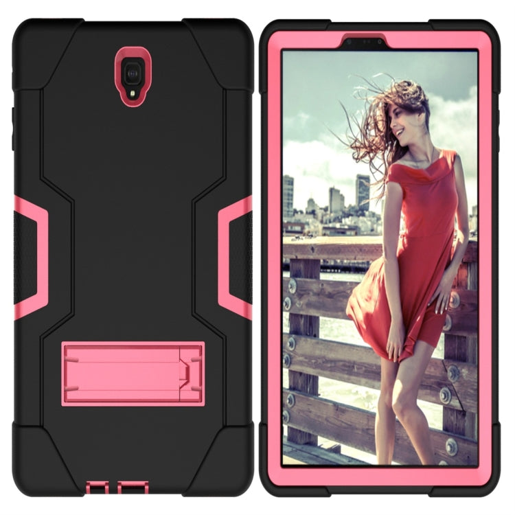 For Galaxy Tab S4 10.5 T830 Contrast Color Silicone + PC Combination Case with Holder