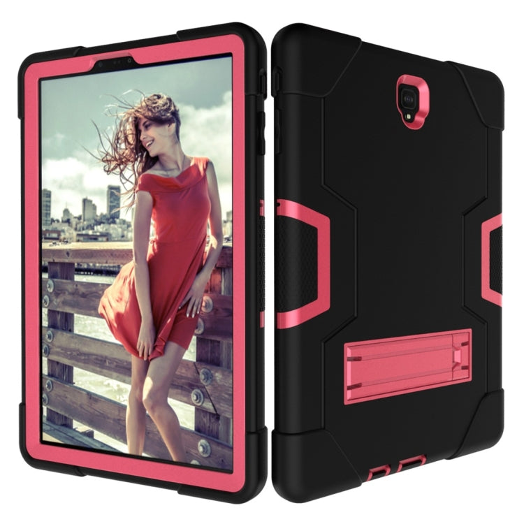 For Galaxy Tab S4 10.5 T830 Contrast Color Silicone + PC Combination Case with Holder