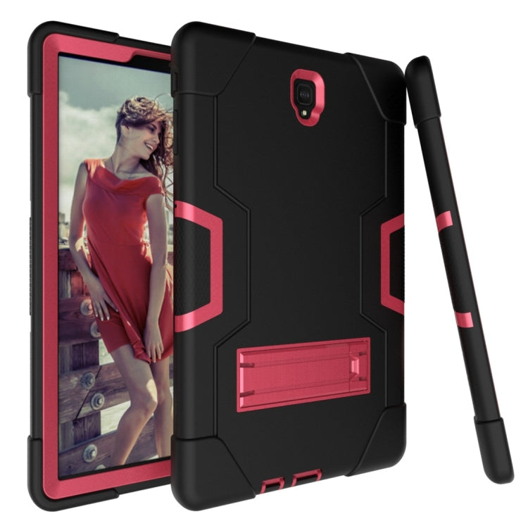 For Galaxy Tab S4 10.5 T830 Contrast Color Silicone + PC Combination Case with Holder