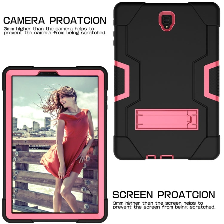 For Galaxy Tab S4 10.5 T830 Contrast Color Silicone + PC Combination Case with Holder