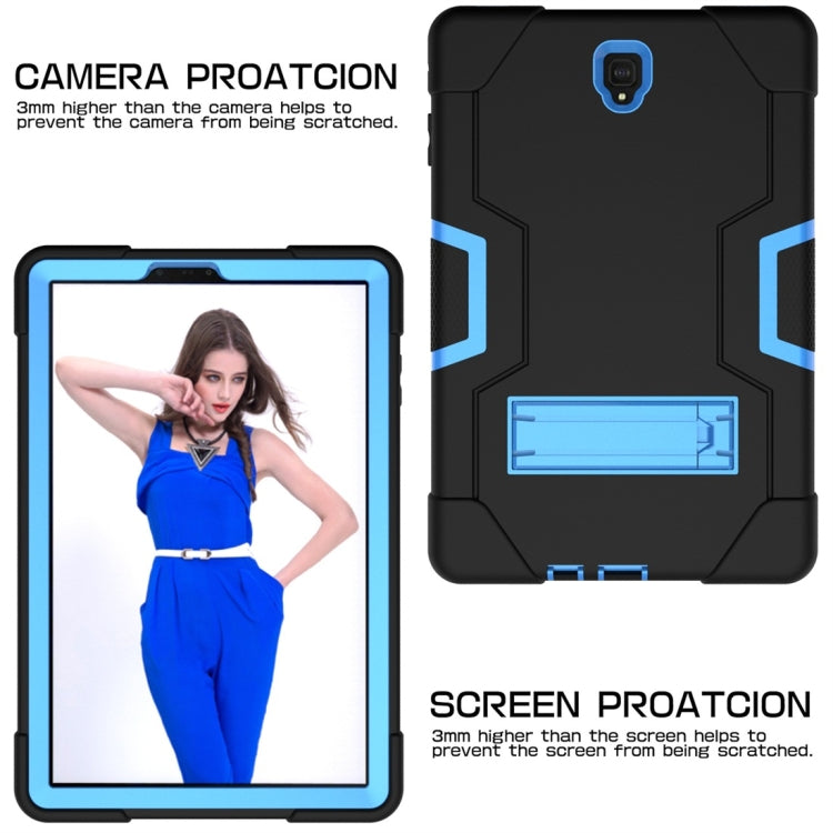 For Galaxy Tab S4 10.5 T830 Contrast Color Silicone + PC Combination Case with Holder