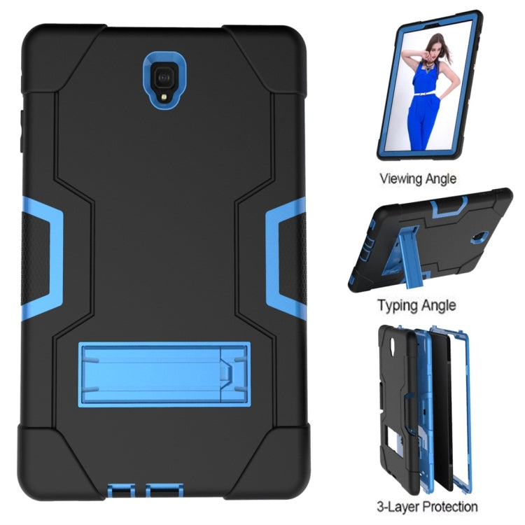 For Galaxy Tab S4 10.5 T830 Contrast Color Silicone + PC Combination Case with Holder