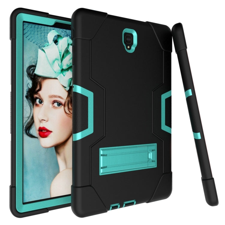 For Galaxy Tab S4 10.5 T830 Contrast Color Silicone + PC Combination Case with Holder
