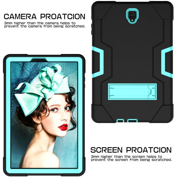 For Galaxy Tab S4 10.5 T830 Contrast Color Silicone + PC Combination Case with Holder