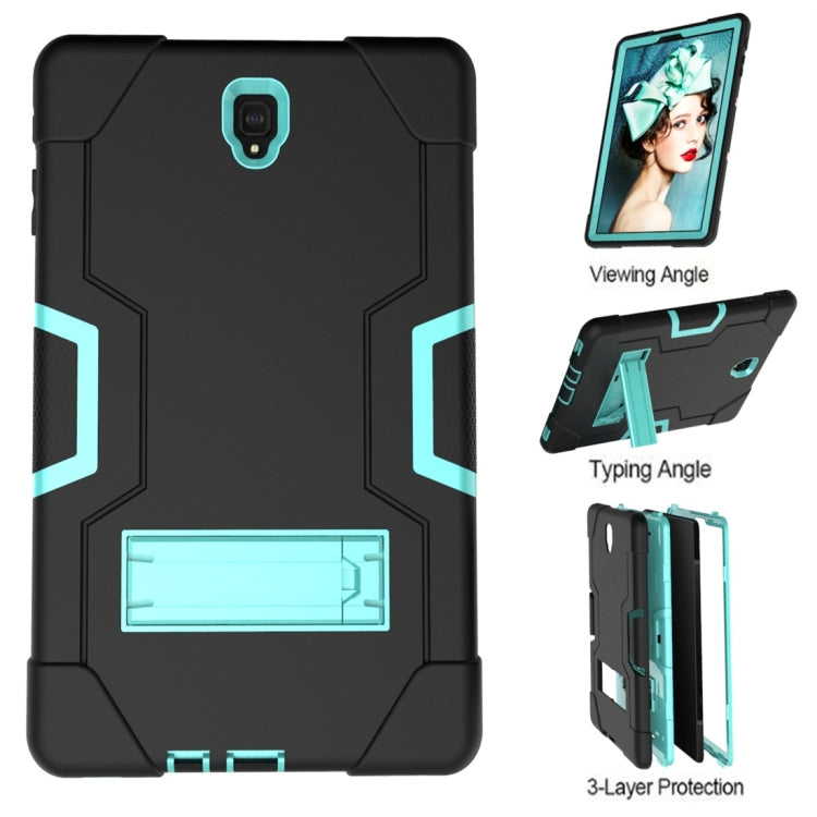 For Galaxy Tab S4 10.5 T830 Contrast Color Silicone + PC Combination Case with Holder