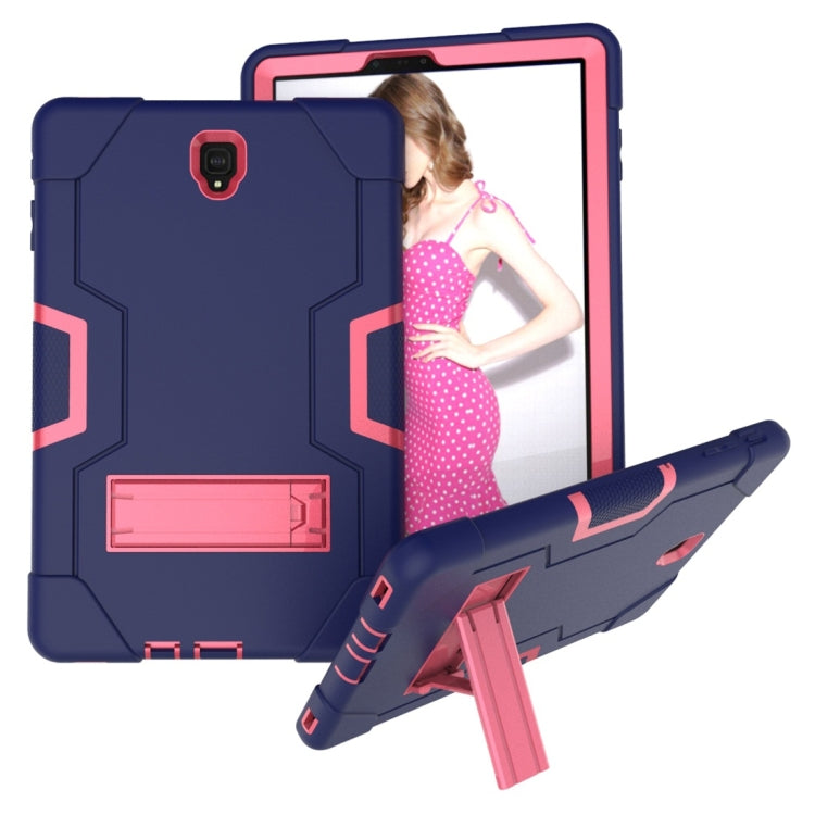 For Galaxy Tab S4 10.5 T830 Contrast Color Silicone + PC Combination Case with Holder