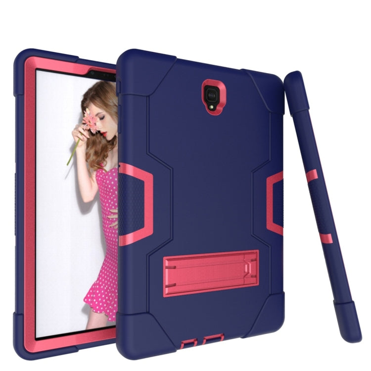 For Galaxy Tab S4 10.5 T830 Contrast Color Silicone + PC Combination Case with Holder