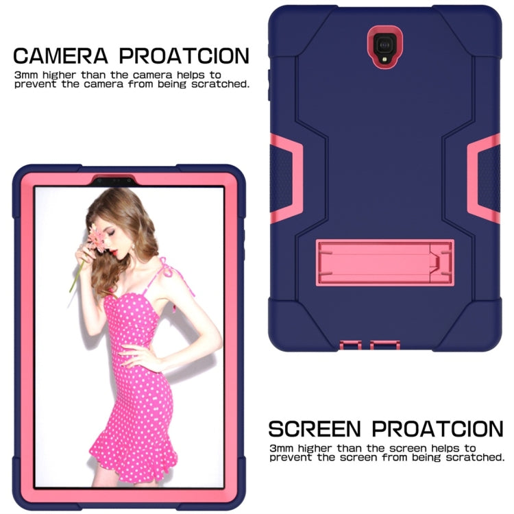For Galaxy Tab S4 10.5 T830 Contrast Color Silicone + PC Combination Case with Holder