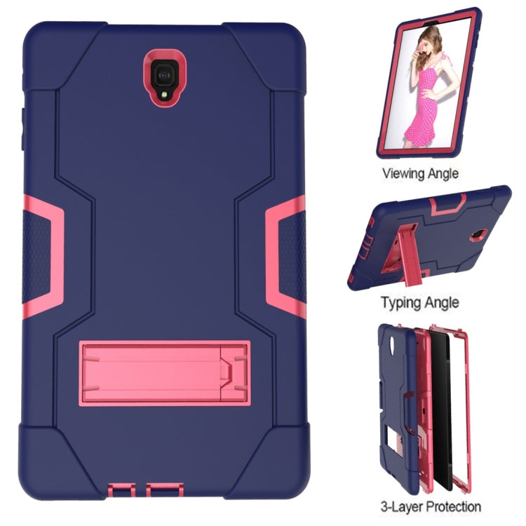 For Galaxy Tab S4 10.5 T830 Contrast Color Silicone + PC Combination Case with Holder