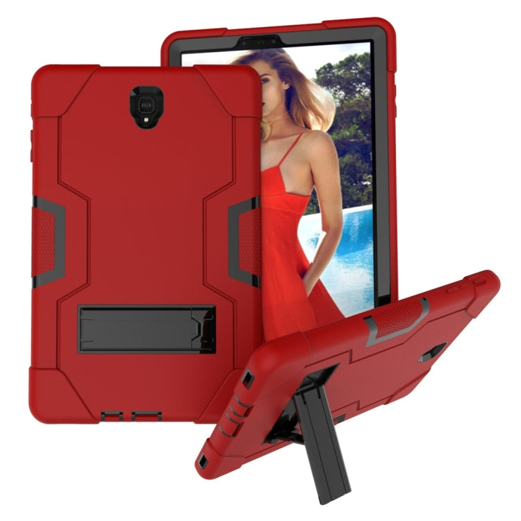 For Galaxy Tab S4 10.5 T830 Contrast Color Silicone + PC Combination Case with Holder