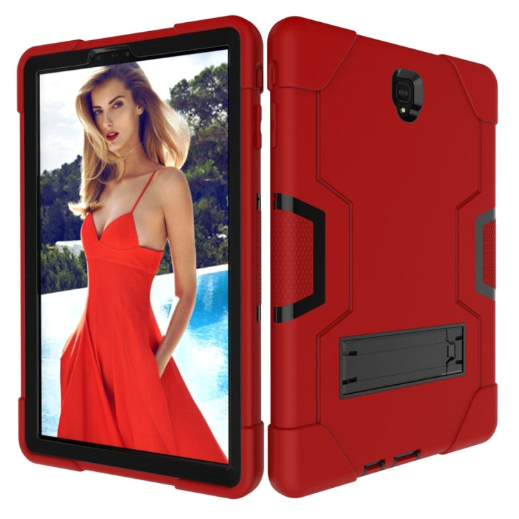For Galaxy Tab S4 10.5 T830 Contrast Color Silicone + PC Combination Case with Holder