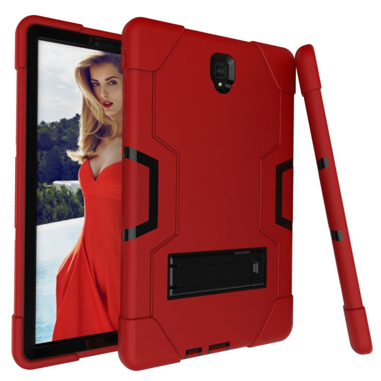 For Galaxy Tab S4 10.5 T830 Contrast Color Silicone + PC Combination Case with Holder