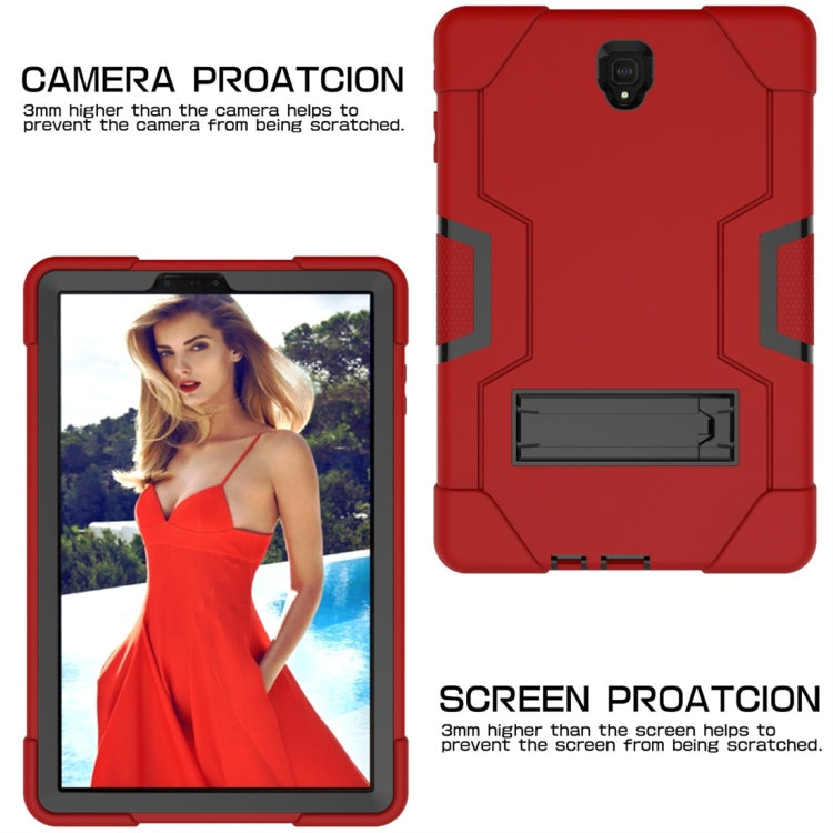 For Galaxy Tab S4 10.5 T830 Contrast Color Silicone + PC Combination Case with Holder