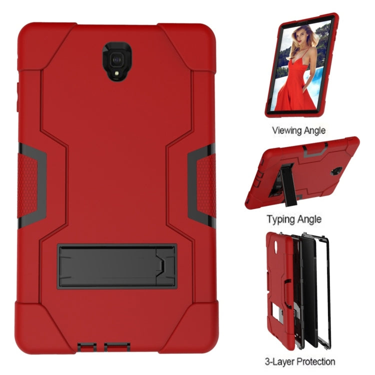For Galaxy Tab S4 10.5 T830 Contrast Color Silicone + PC Combination Case with Holder
