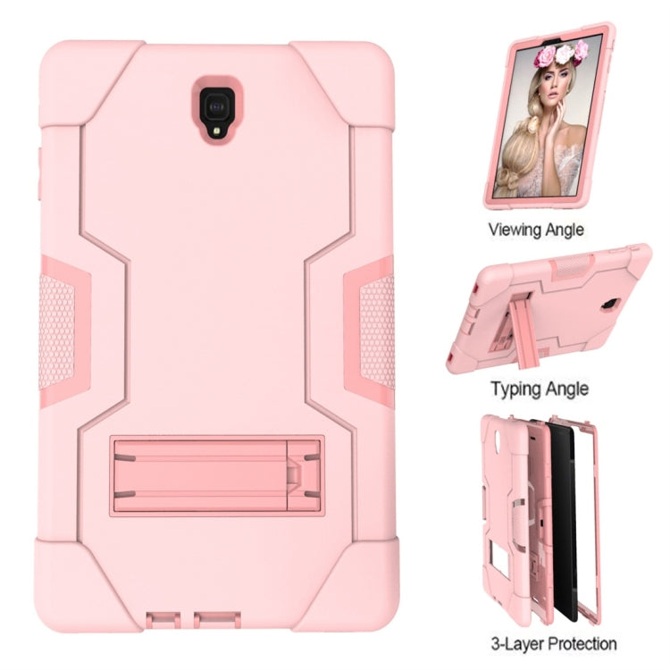 For Galaxy Tab S4 10.5 T830 Contrast Color Silicone + PC Combination Case with Holder