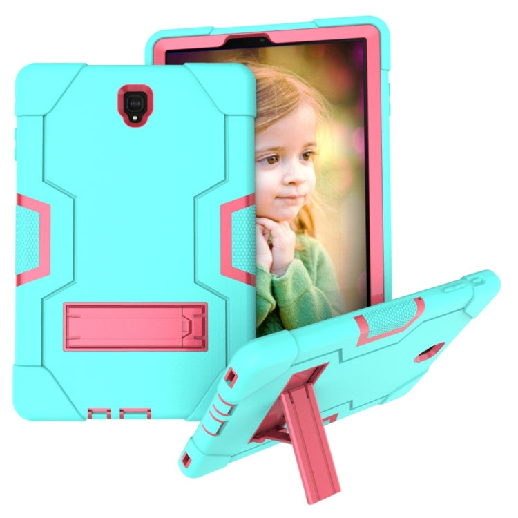 For Galaxy Tab S4 10.5 T830 Contrast Color Silicone + PC Combination Case with Holder