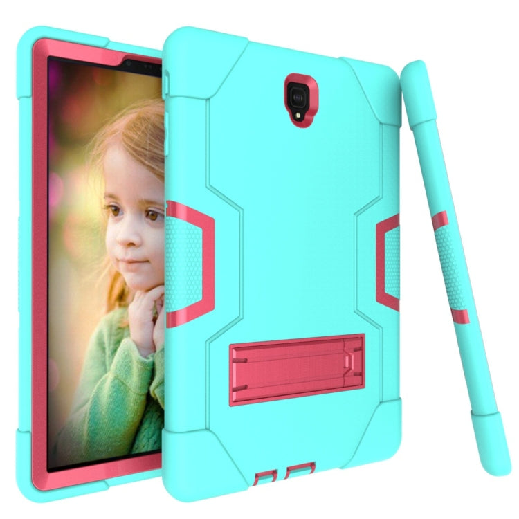 For Galaxy Tab S4 10.5 T830 Contrast Color Silicone + PC Combination Case with Holder