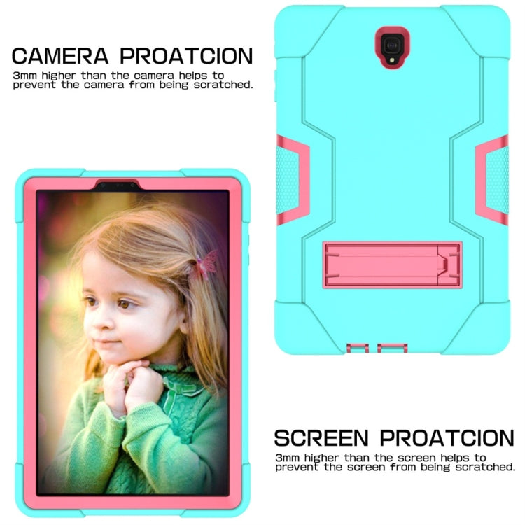 For Galaxy Tab S4 10.5 T830 Contrast Color Silicone + PC Combination Case with Holder