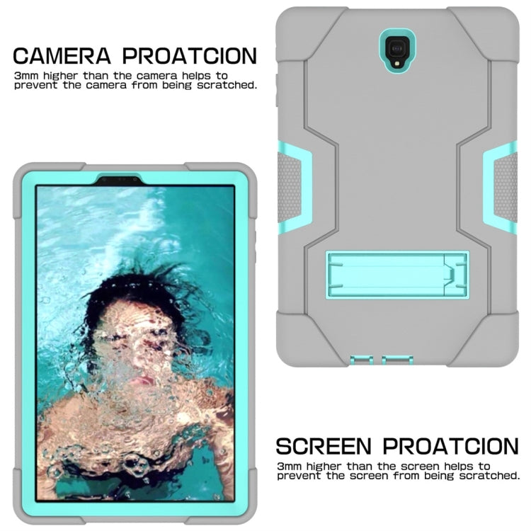 For Galaxy Tab S4 10.5 T830 Contrast Color Silicone + PC Combination Case with Holder