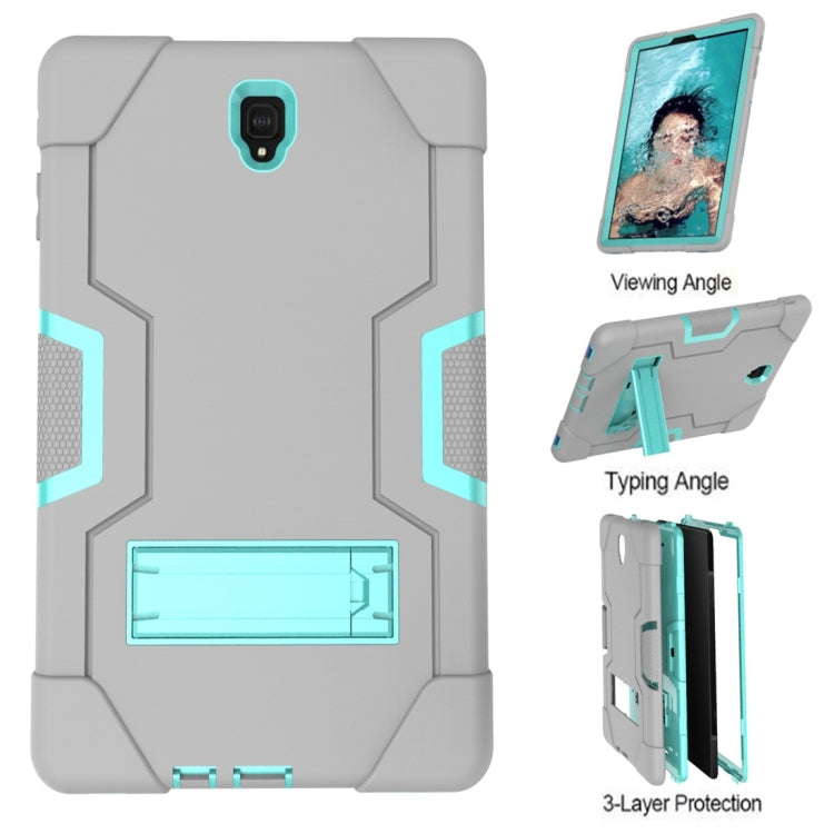 For Galaxy Tab S4 10.5 T830 Contrast Color Silicone + PC Combination Case with Holder