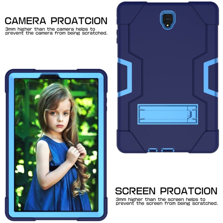 For Galaxy Tab S4 10.5 T830 Contrast Color Silicone + PC Combination Case with Holder