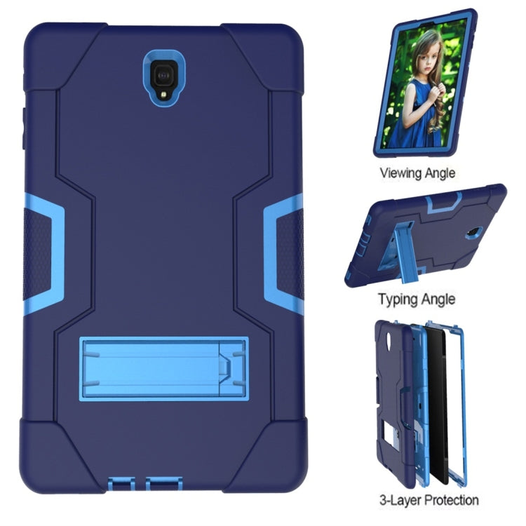 For Galaxy Tab S4 10.5 T830 Contrast Color Silicone + PC Combination Case with Holder