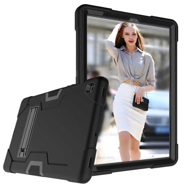 For Galaxy Tab S5e T720 Contrast Color Silicone + PC Combination Case with Holder
