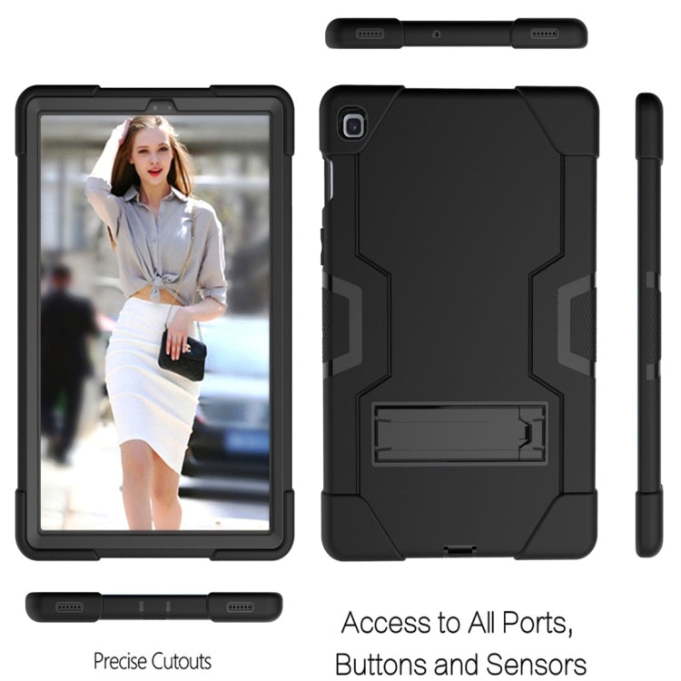 For Galaxy Tab S5e T720 Contrast Color Silicone + PC Combination Case with Holder