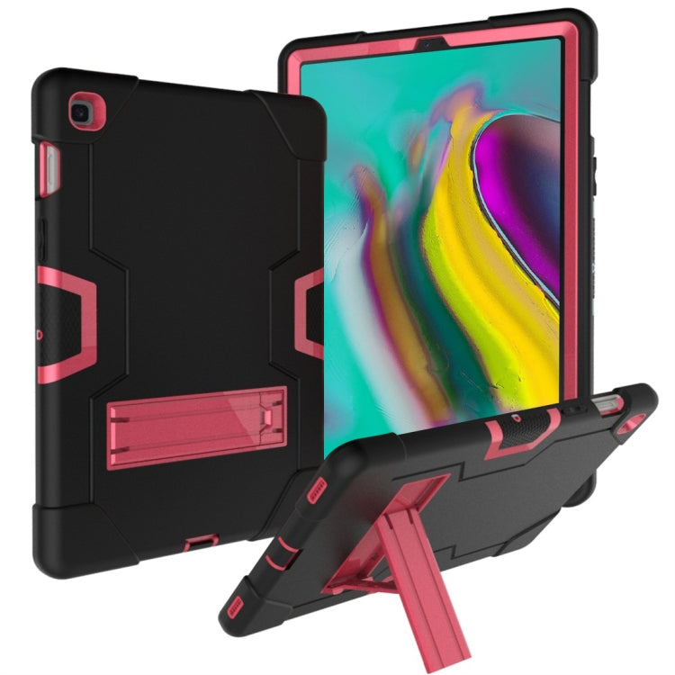 For Galaxy Tab S5e T720 Contrast Color Silicone + PC Combination Case with Holder
