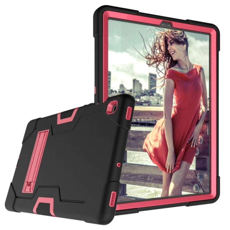 For Galaxy Tab S5e T720 Contrast Color Silicone + PC Combination Case with Holder