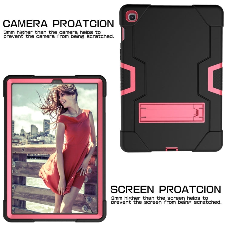 For Galaxy Tab S5e T720 Contrast Color Silicone + PC Combination Case with Holder