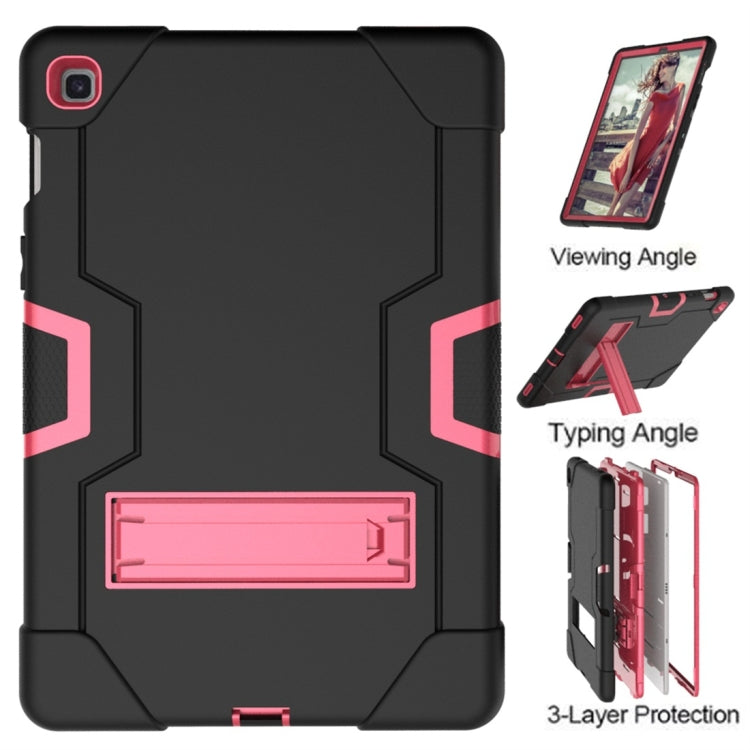 For Galaxy Tab S5e T720 Contrast Color Silicone + PC Combination Case with Holder