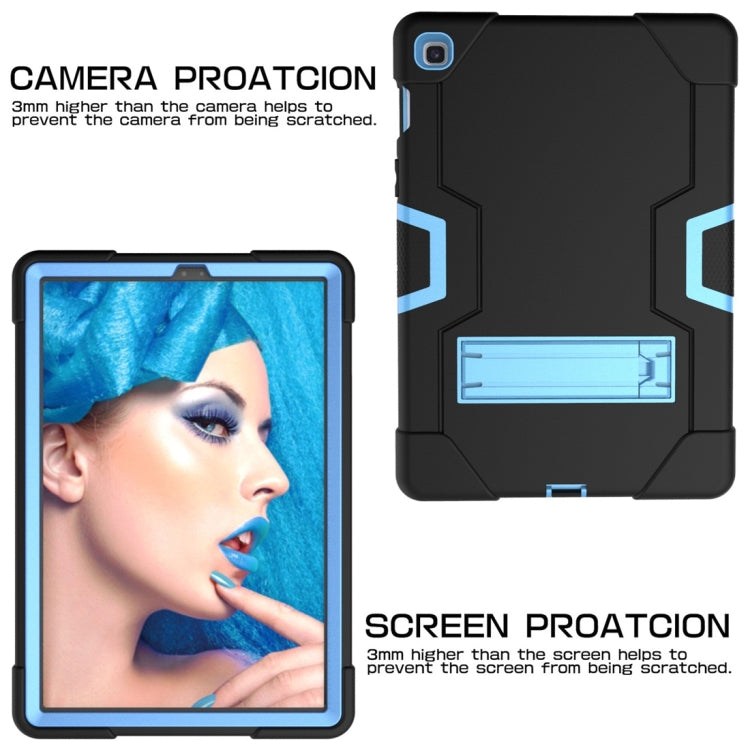For Galaxy Tab S5e T720 Contrast Color Silicone + PC Combination Case with Holder