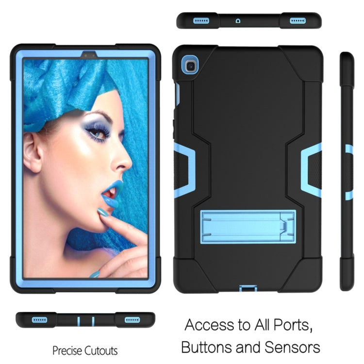 For Galaxy Tab S5e T720 Contrast Color Silicone + PC Combination Case with Holder