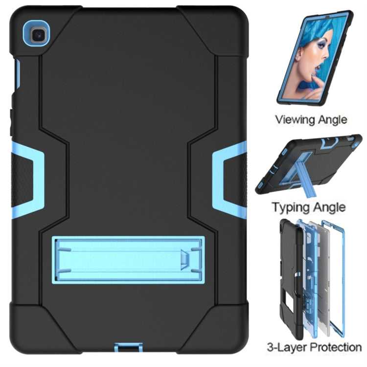 For Galaxy Tab S5e T720 Contrast Color Silicone + PC Combination Case with Holder