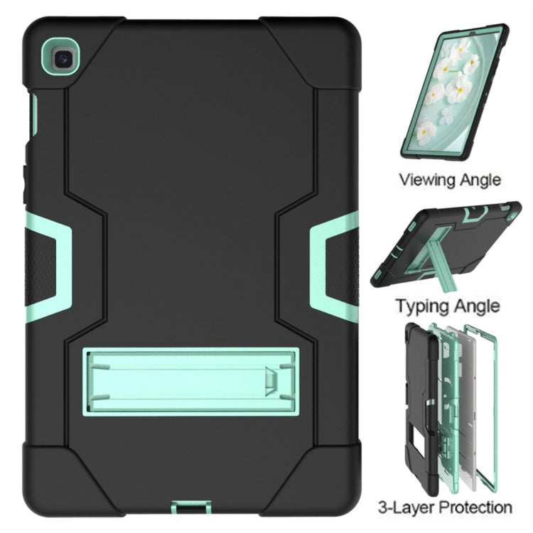 For Galaxy Tab S5e T720 Contrast Color Silicone + PC Combination Case with Holder