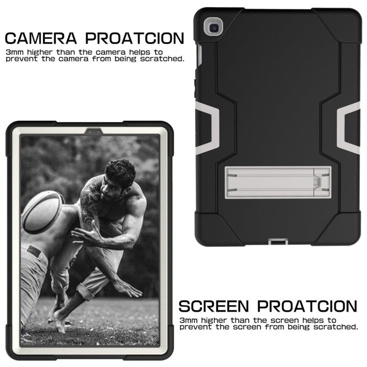 For Galaxy Tab S5e T720 Contrast Color Silicone + PC Combination Case with Holder