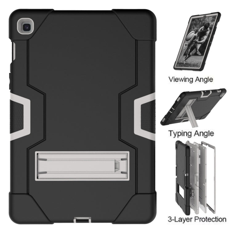 For Galaxy Tab S5e T720 Contrast Color Silicone + PC Combination Case with Holder