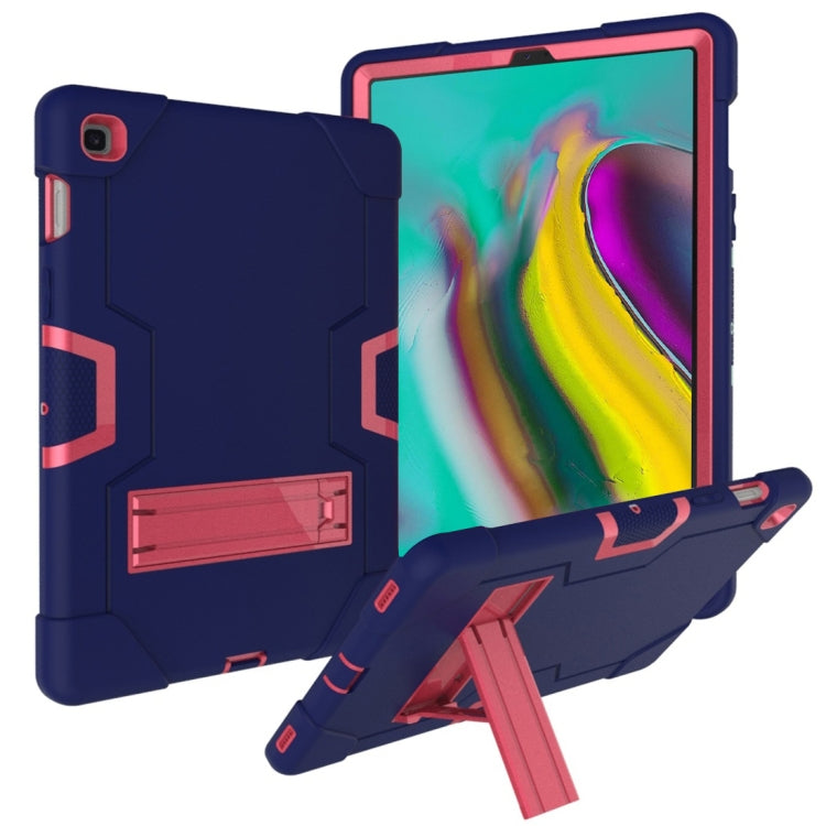 For Galaxy Tab S5e T720 Contrast Color Silicone + PC Combination Case with Holder