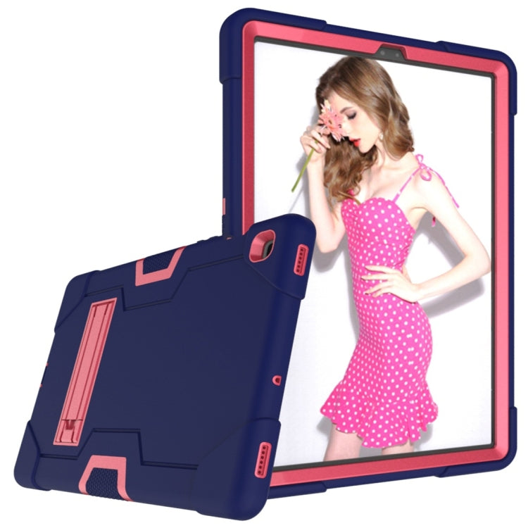 For Galaxy Tab S5e T720 Contrast Color Silicone + PC Combination Case with Holder