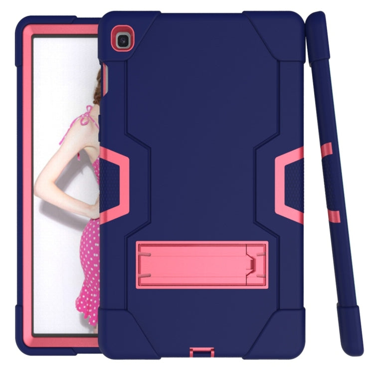 For Galaxy Tab S5e T720 Contrast Color Silicone + PC Combination Case with Holder