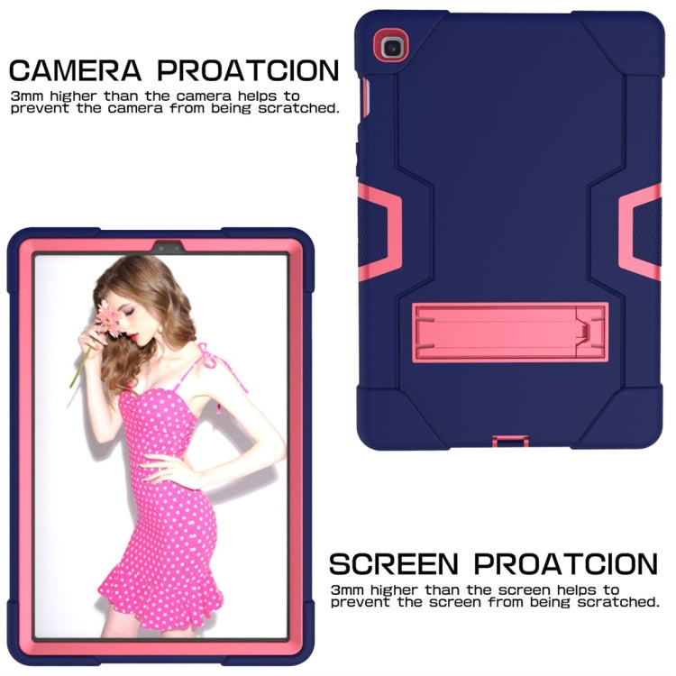 For Galaxy Tab S5e T720 Contrast Color Silicone + PC Combination Case with Holder