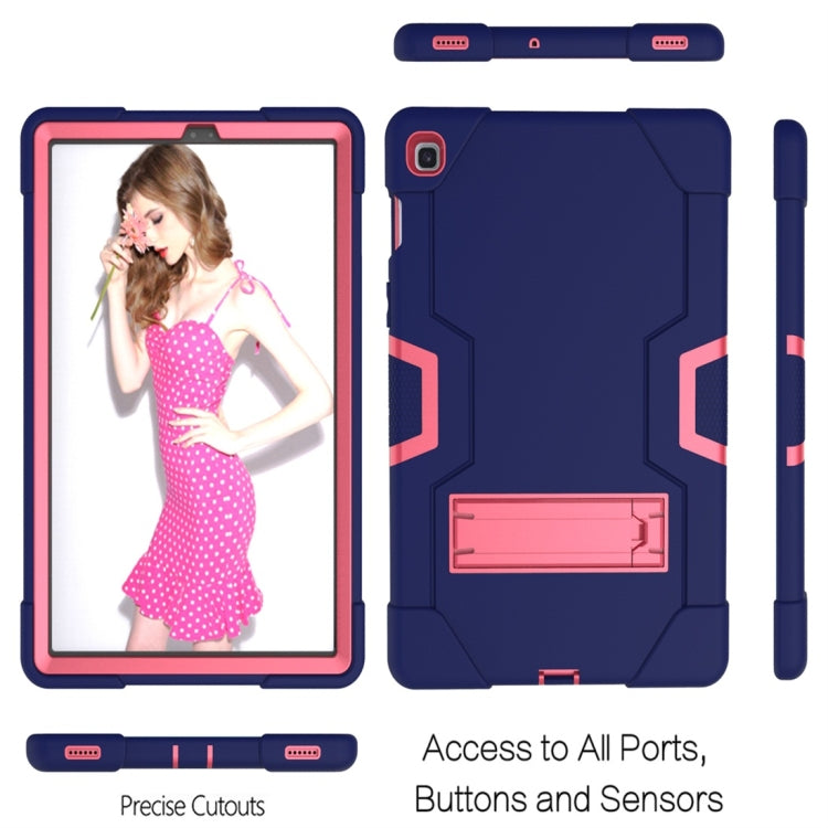 For Galaxy Tab S5e T720 Contrast Color Silicone + PC Combination Case with Holder