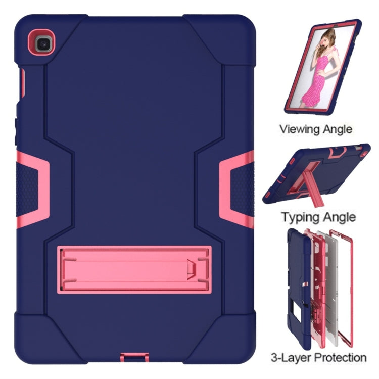 For Galaxy Tab S5e T720 Contrast Color Silicone + PC Combination Case with Holder